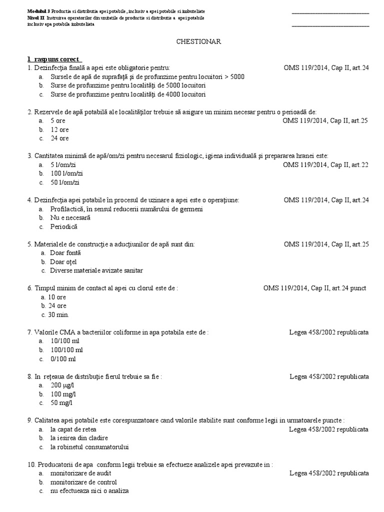 1 Raspuns Corect | PDF
