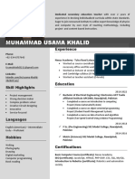 Muhammad Usama Khalid: Experience
