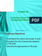 Evaluating Human Resource Management Effectiveness
