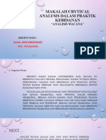 Rini Krisnawati Pertemuan 8 Crytical Analysis Dalam Praktik Kebidanan