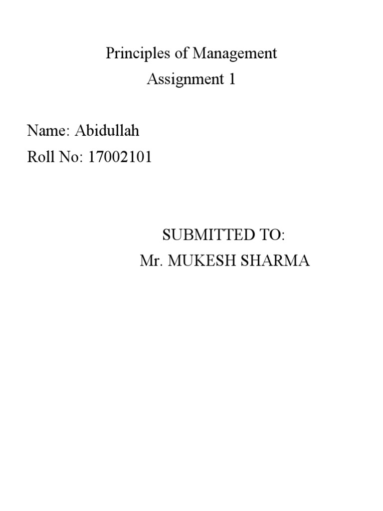 Principles of Management PDF Leadership Goal