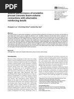 Seismic Performance of Emulative Precast Concrete Beam-Column Connections With Alternative Reinforcing Details