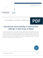 Educational Accountability in Post-Conflict Settings: A Case Study of Nepal