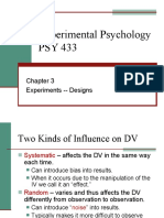 Experimental Psychology PSY 433: Experiments - Designs