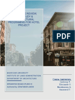 Literature Review, Case Study & Architectural Programing For Hotel Project