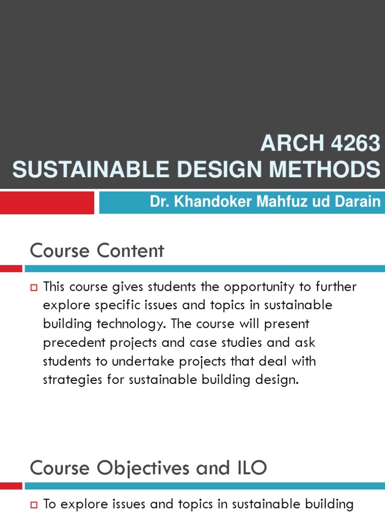 Sustainable Design Methods in Architecture | PDF | Sustainable Design ...