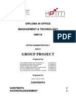 Group Project: Diploma in Office Management & Technology OM114