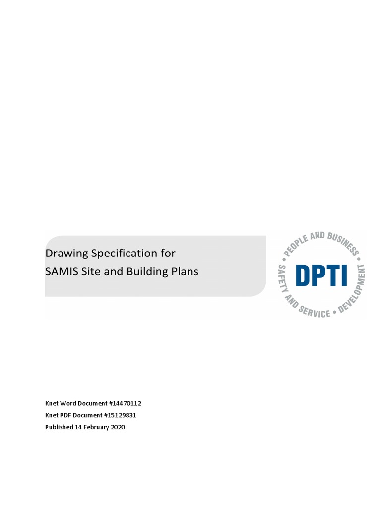 SAMIS Site and Building Drawing Specification | PDF | Specification ...