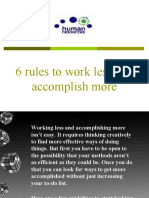 6 Rules To Work Less
