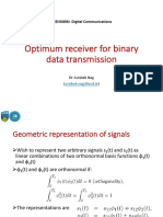 Optimum Receiver For Binary Data Transmission: EEEN3009J: Digital Communications