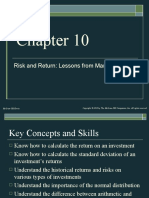 Risk and Return: Lessons From Market History: Mcgraw-Hill/Irwin