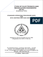 Standard Operating Procedure (SOP) for IETE Centres and Sub-Centres