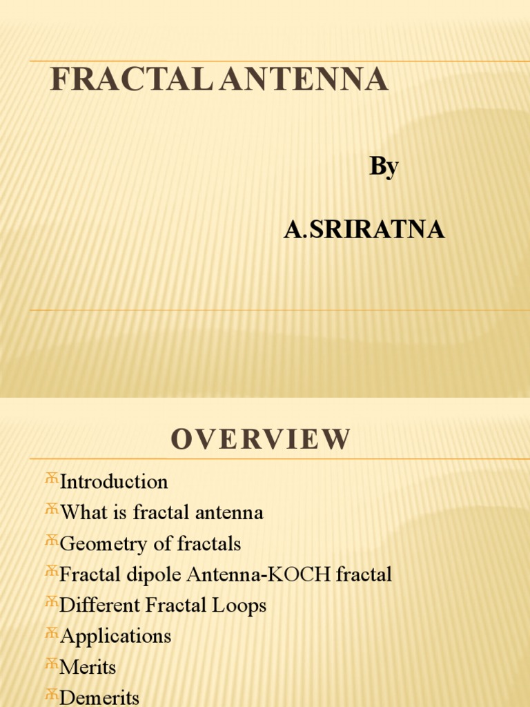 Fractal Antenna Design and Applications | PDF | Fractal | Antenna (Radio)