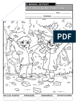 Expressão Plástica - Avaliação SET-OUT - Capa PDF