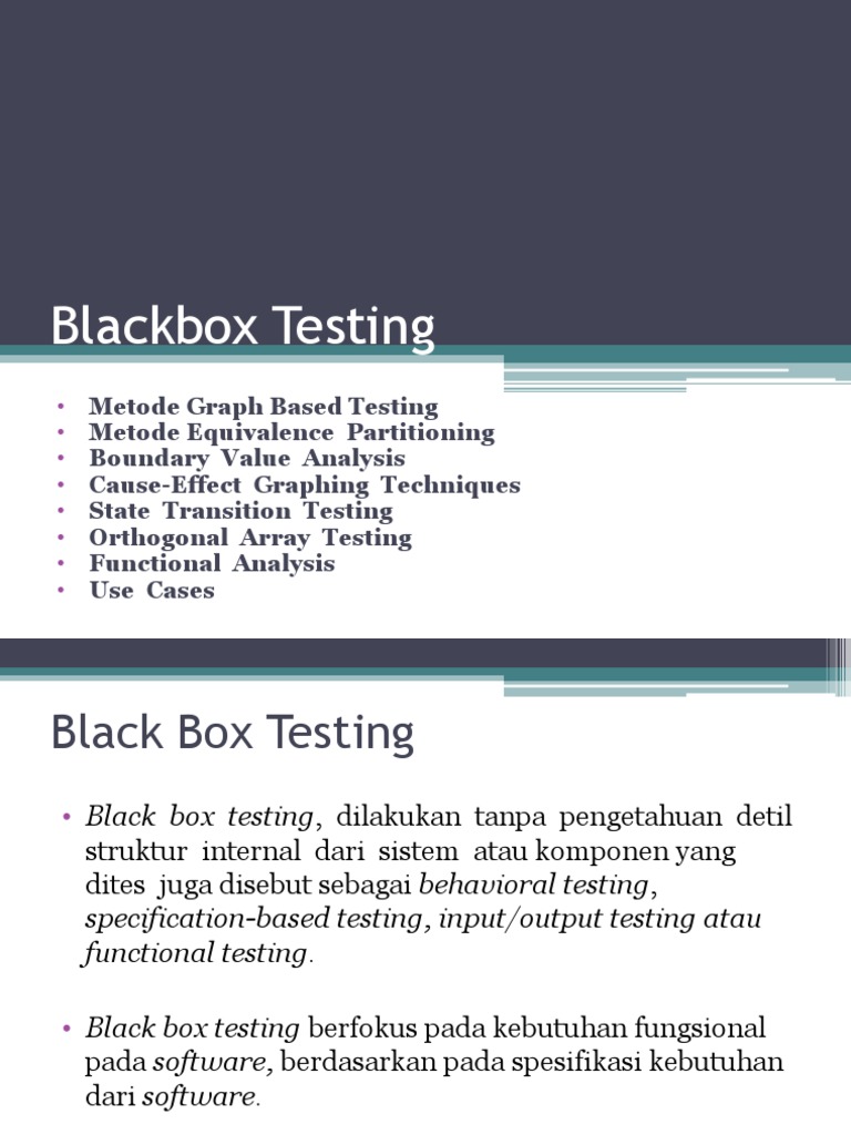 Metode Graph Based dalam Black Box Testing | PDF | Metode & Bahan Ajar