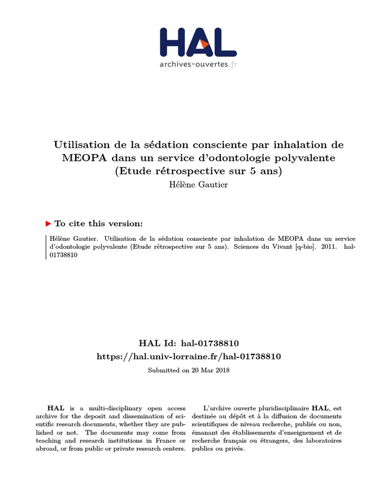 Meopa PDF | PDF | Protoxyde d'azote | Douleur
