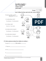 Total: Macmillan English 1 Unit 17 Worksheet Student Name: Total Mark