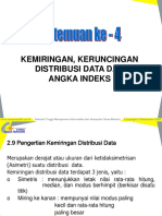 Kemiringan, Keruncingan Distribusi Data Dan Angka Indeks