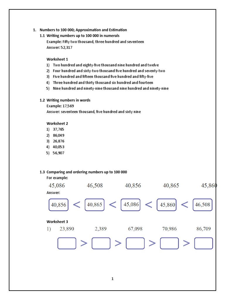 Math Booklet Year 4 Print Multiplication Mathematical Objects