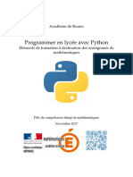 Programmer Au Lycée Avec Python PDF