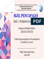 Certificate for ARIANA GRANDE for _BAB 2 _ PEMBANGUNAN PRODUK_