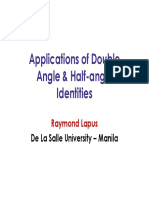 Applications of Double Angle & Half-Angle Identities: de La Salle University - Manila