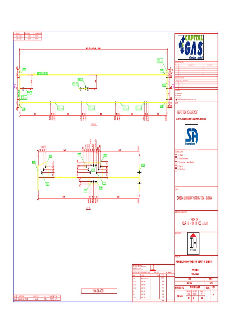 Tekla Structures Material List for COL-1001 | PDF | Mechanical Engineering