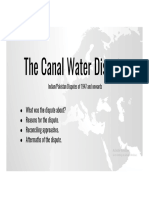 The Canal Water Dispute