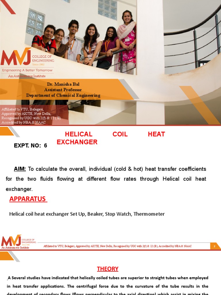 Heat Transfer in Helical Coil Exchanger | PDF | Heat Exchanger | Fluid ...