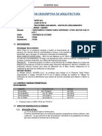 Memoria descriptiva de arquitectura y estructuras para vivienda social