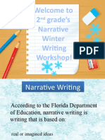 welcome to 2nd grades narrative writing workshop1