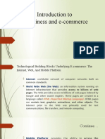 Introduction to E-business and E-commerce Technological Building Blocks