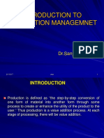 Introduction To Production Managemnet: DR - Sanjay Rajurkar