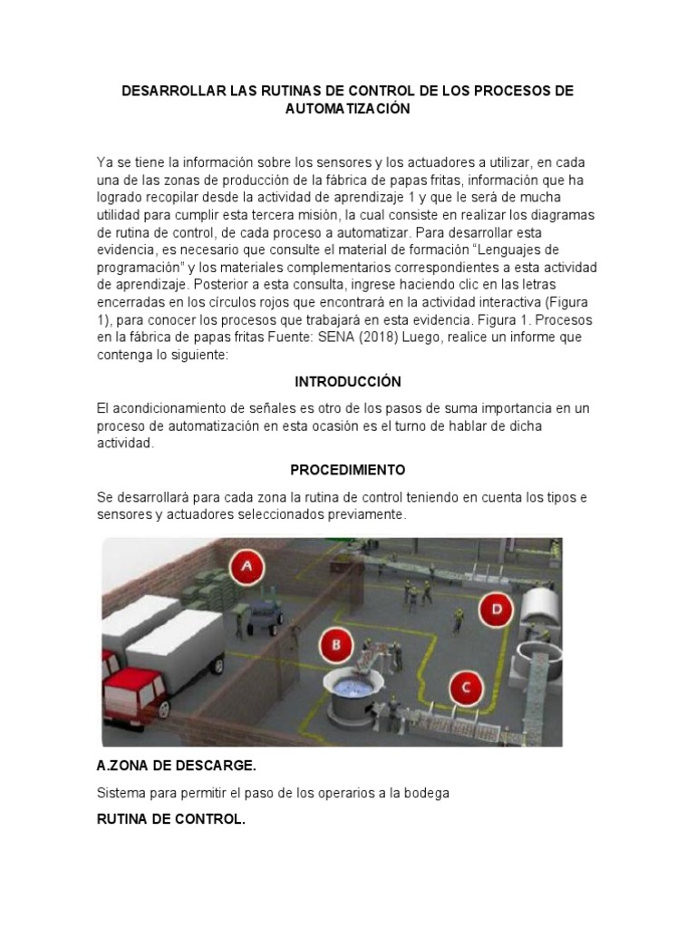 Desarrollar Las Rutinas de Control de Los Procesos de Automatización | PDF