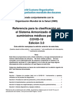 Referencia de Clasificación Sugerida para El Suministro Médico de Covid-19 de La OMA - 3era Edición 2020
