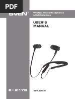 SVEN E-217b Headphone Manual English 