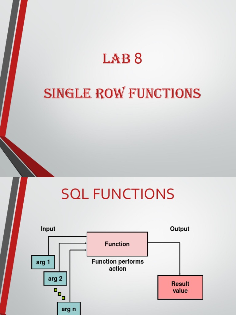SQL Single Row Functions PDF | PDF | Data Type | Letter Case