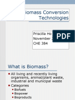 Biomass Conversion Technologies: Priscilla Ho November 21, 2006 CHE 384