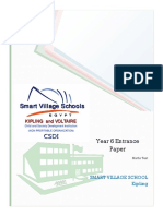 Entrance Into Year 6 Entrance Maths Test PDF