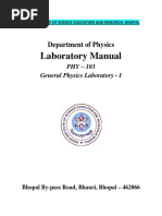 Manual PHY-103 Laboratory Final IISER