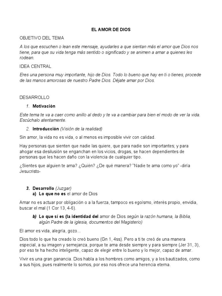 El Amor de Dios-1 | PDF | Amor | Dios