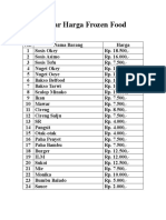 Daftar Harga Frozen Food