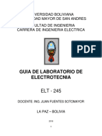 Guía de laboratorio de Electrotecnia ELT-245