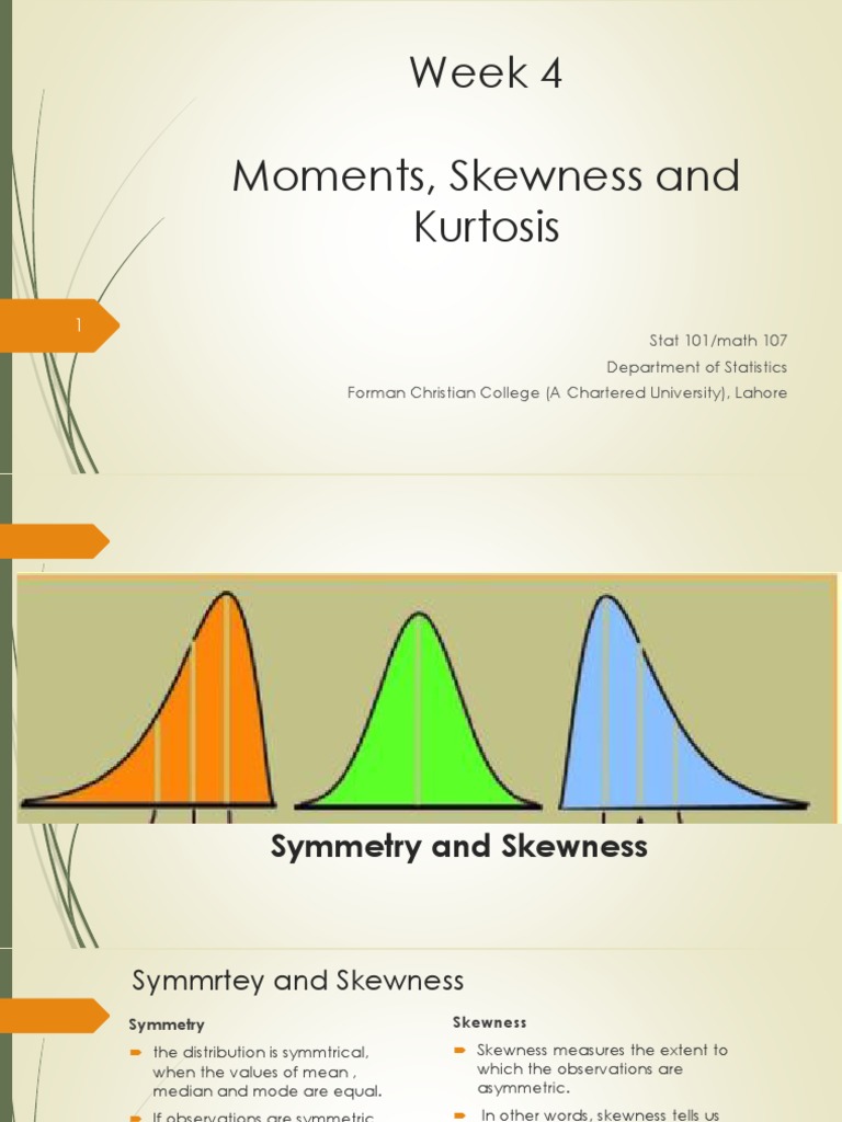 Skewness and Kurtosis in Statistics | PDF | Skewness | Mathematical ...