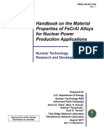 Handbook On The Material Properties of Fecral Alloys For Nuclear Power Production Applications