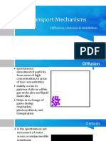 Transport Mechanisms: Diffusion, Osmosis & Imbibition