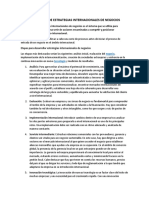 Desarrollo de Estrategias Internacionales de Negocios