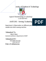 BGMEA University of Fashion & Technology: Apparel Manufacturing & Technology Lab Report