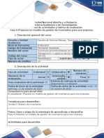 Guía de Actividades y Rúbrica de Evaluación - Fase 6 Proponer Un Modelo de Gestión de Inventarios para Una Empresa PDF