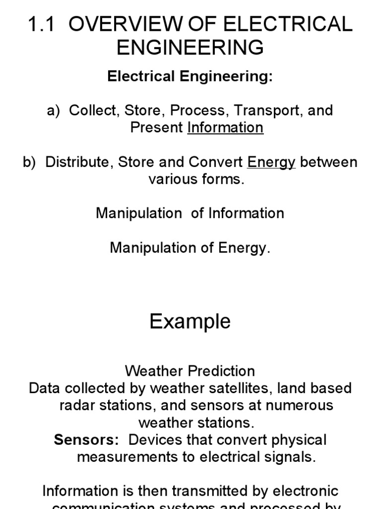Overview of Electrical Engineering Concepts | PDF | Electrical Network ...